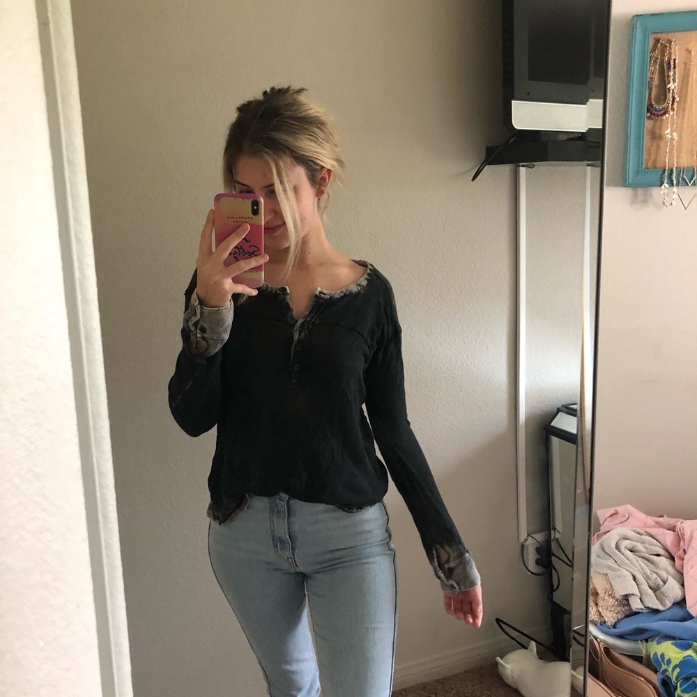 Free People Long-sleeve Henley
